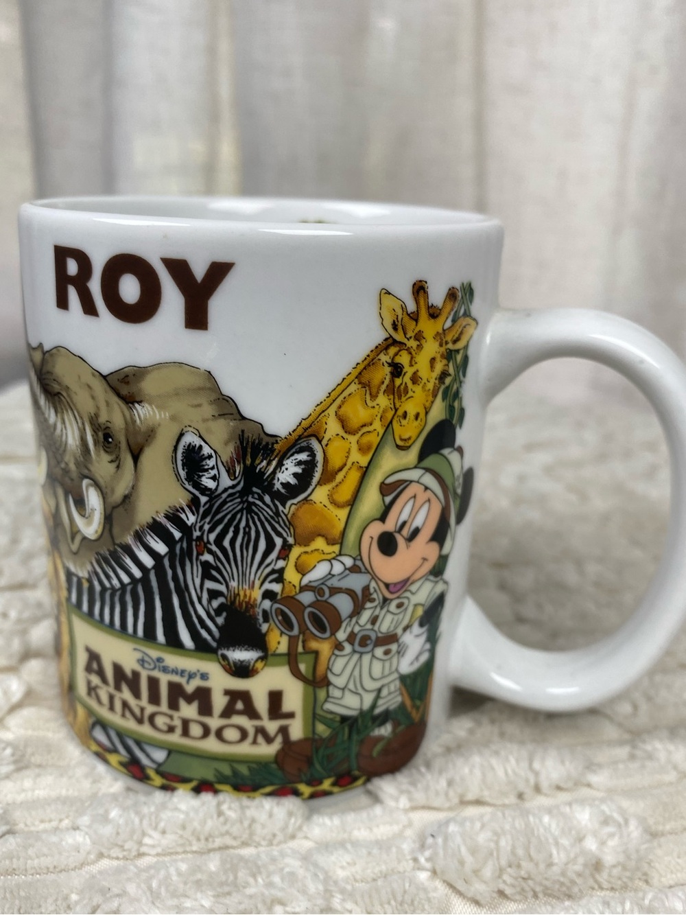 Vintage 1998 Disney’s Animal Kingdom Opening Year Mickey Mug - Roy - Size 3.75"
